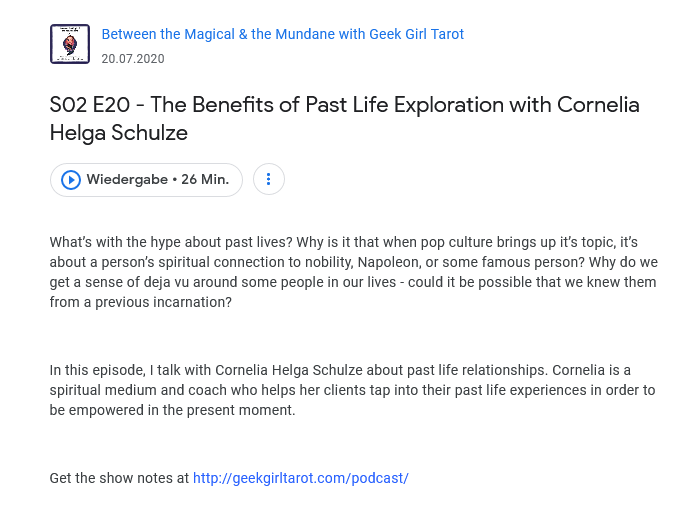 Google Podcast S02 E20 Between the Magical the Mundane with Geek Girl Tarot
