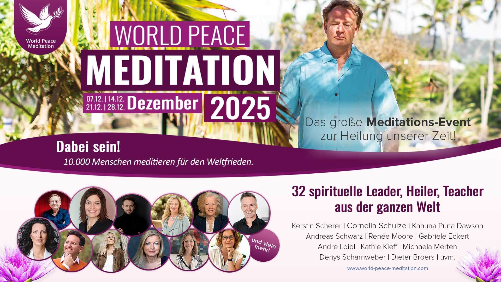 world-peace-1920x1080 World Peace Meditation 2025: Das Meditations-Event für den Weltfrieden 2025: Großes Meditations-Event zur Heilung der Welt mit 32 spirituellen Lehrern und Heilern, darunter Cornelia Helga Schulze, das an vier Sonntagen im Dezember 2025 stattfindet.